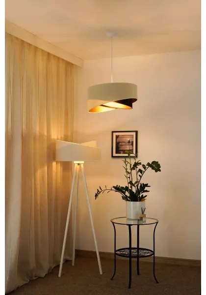 Brilagi - LED Luster na lanku LYRA 1xE27/15W/230V krémová/čierna/zlatá
