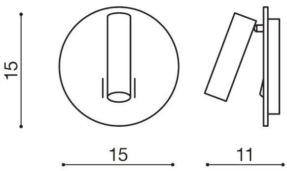 Azzardo AZ2424 - LED Nástenné bodové svietidlo FARO LED/6W+LED/3W/230V