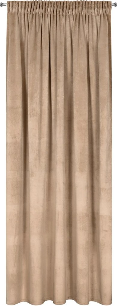 ZATEMŇOVACÍ ZÁVES NA PÁSKE ROSA 135X300 CM TMAVOBÉŽOVÁ