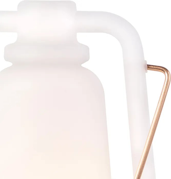 Stolná lampa biela s efektom plameňa 22 cm - Storm Mini