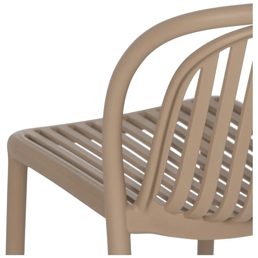 Béžová plastová jedálenská stolička Alia – Ixia