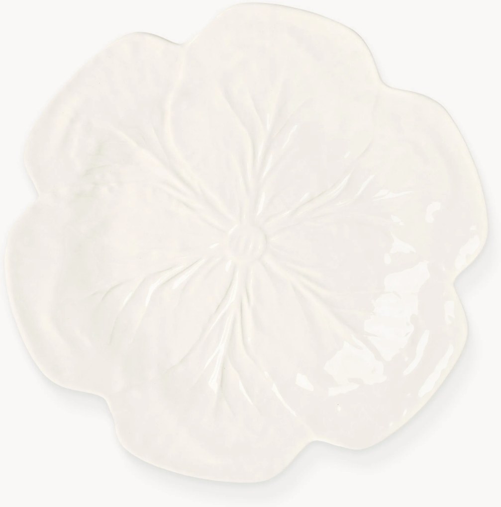 Ručne maľované plytké taniere Cabbage, 4 ks