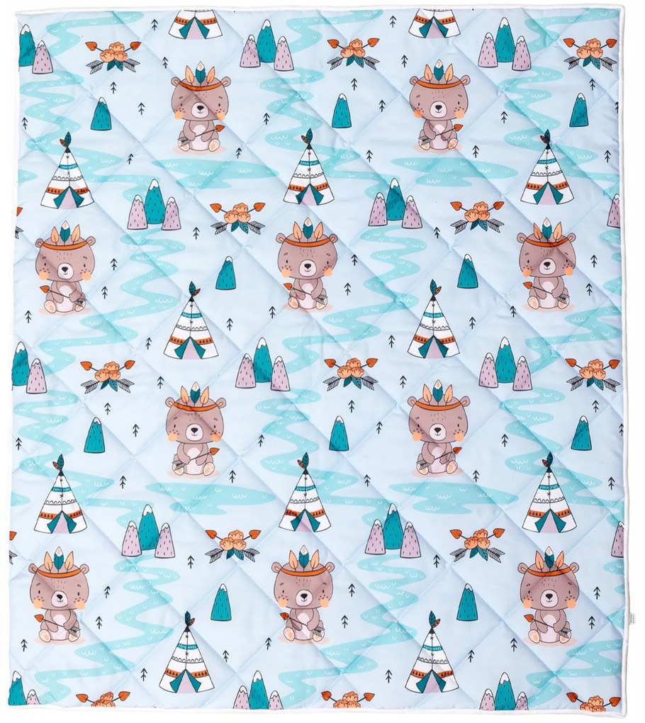 Obojstranná detská podložka na hranie Rozprávkový les 150x170 Farba: teepee