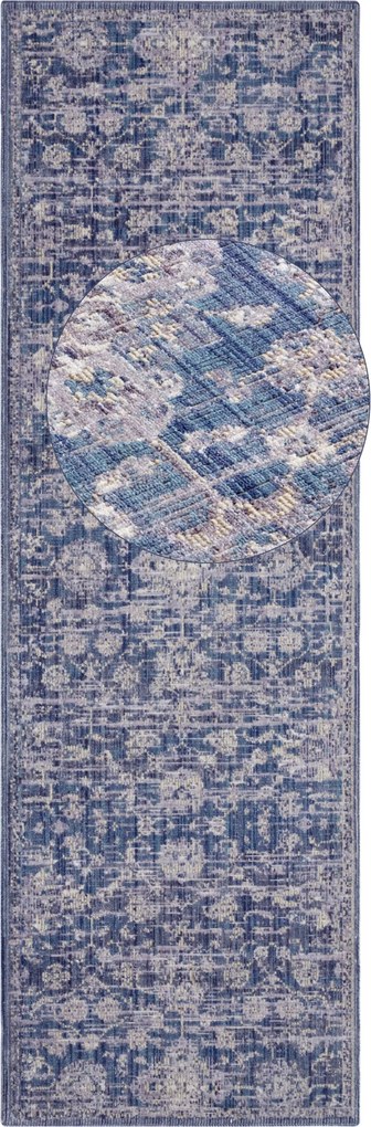 Behúň Cairo 105584 Alexandria Blue – na von aj na doma, 80x200, modrá, chodba / predsieň, Hanse Home