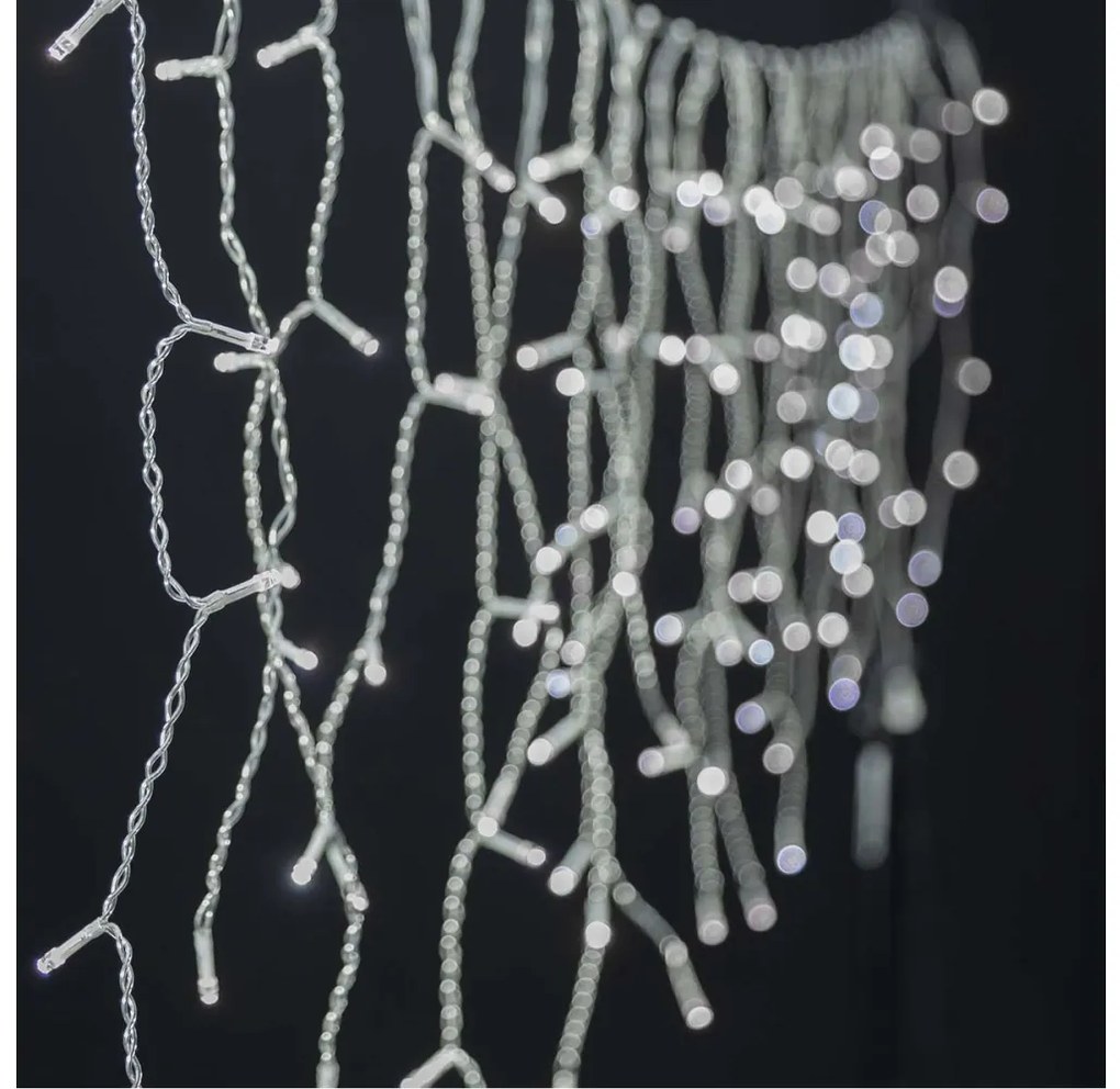 Nedis WIFILXC03W400 - LED Vianočný záves 400xLED/8 funkcií 11m IP65 Wi-Fi Tuya