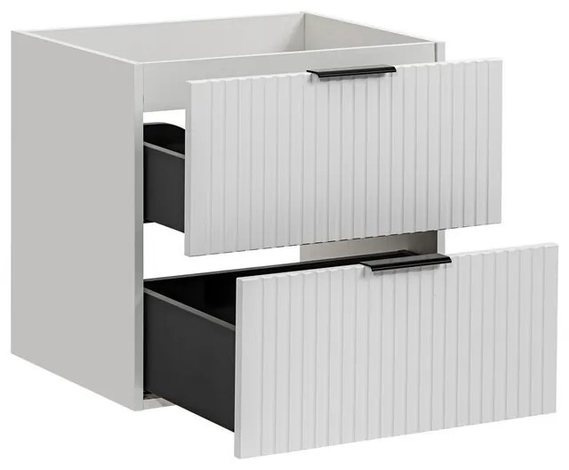 Závěsná skříňka pod umyvadlo Casad s deskou 80 cm bílá/dub artisan