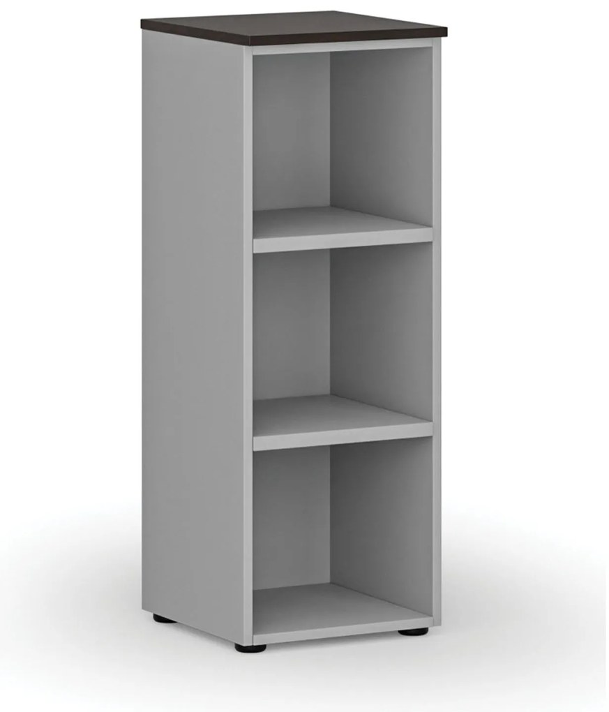 Kancelársky regál PRIMO GRAY, 400 x 420 x 1087 mm, sivá/wenge