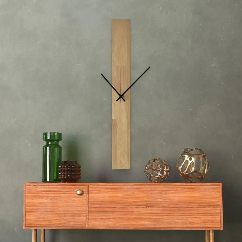 Minimalistické drevené nástenné hodiny v prírodnom I SENTOP MAS019-OSMO-3041