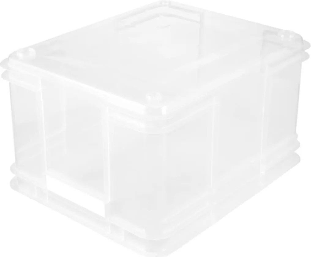 Keeeper Úložný box pro domácnost i dílnu, BRUNO XXL, 54L, 52 x 43 x 28 cm, transparentní