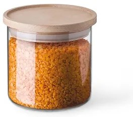 Simax Dóza na potraviny s dreveným vrchnákom 0,5 l