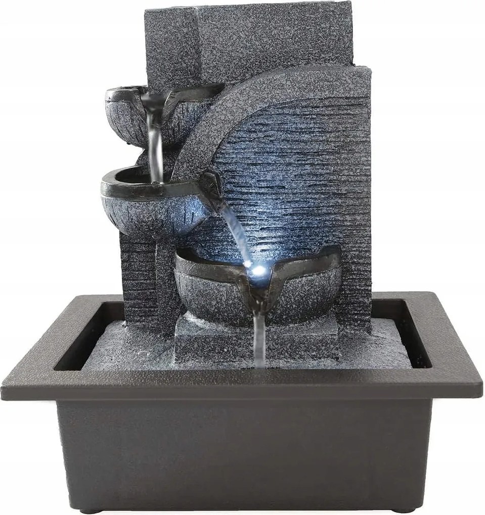 Stolová fontána s vodopádom, relax, Led, dekorácia interiérov domu