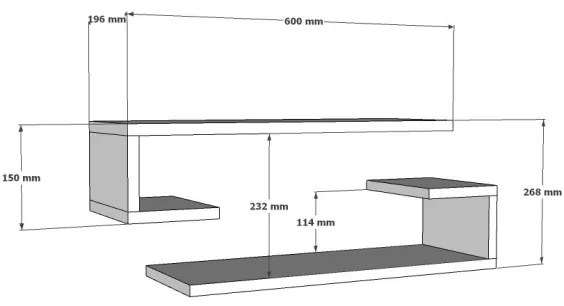 SADA 2x Nástenná polica ELDO biela