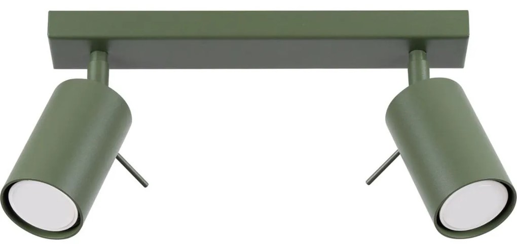 Sollux SL.1501 - Bodové svietidlo RING 2xGU10/10W/230V zelená