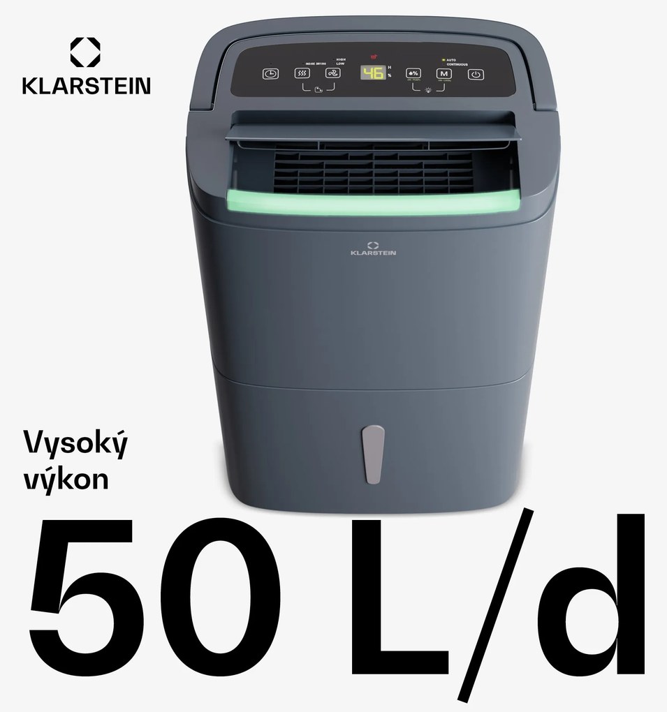 Klarstein DryFy Connect 50 Smart, Odvlhčovač, WiFi, Kompresia, 50l/d, 100m²