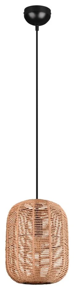 Svetlohnedé závesné svietidlo s textilným tienidlom ø 25 cm Runa – Trio