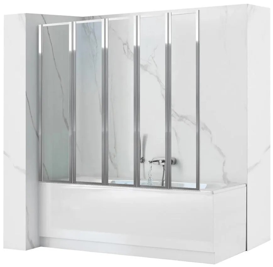 Vaňová zástena Idea 120x140 chróm