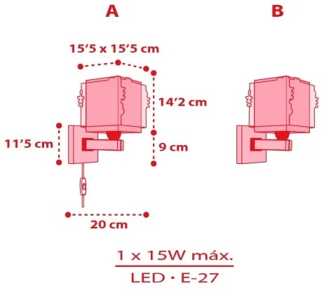 Dalber 73269 - Detské nástenné svietidlo HELLO KITTY 1xE27/15W/230V ružové