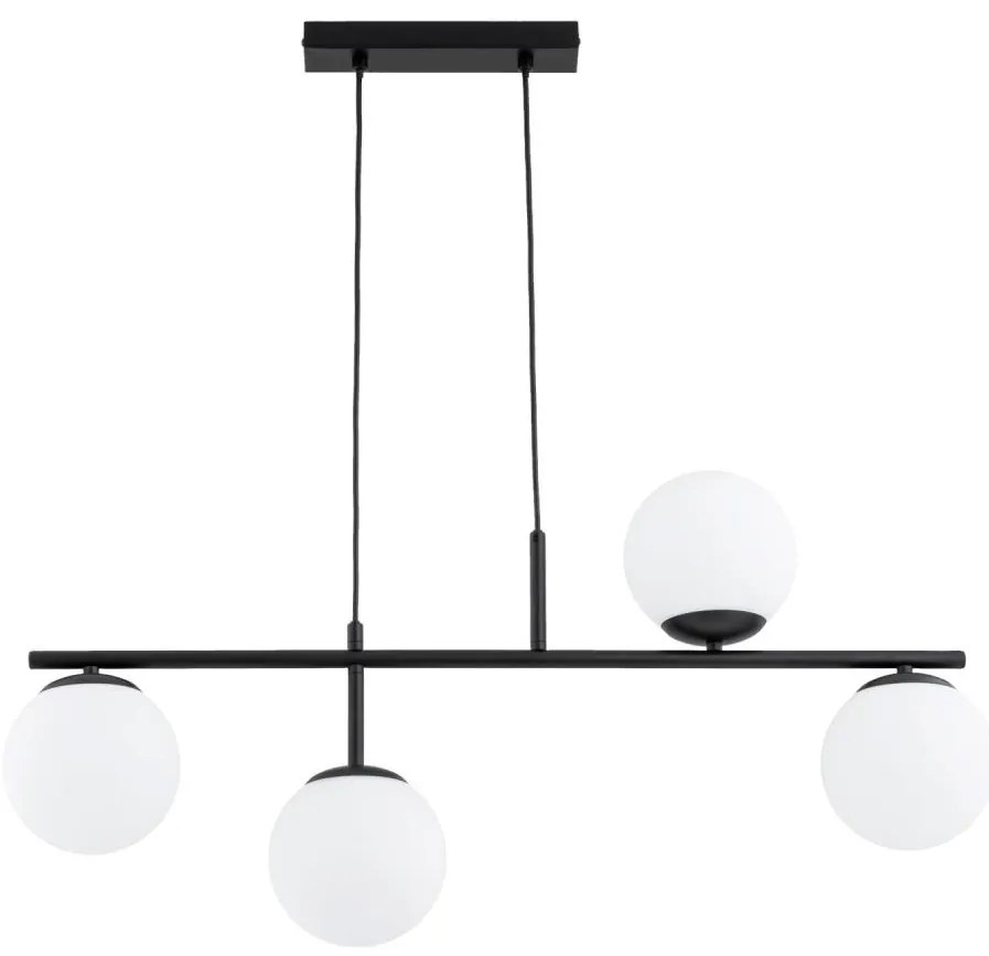 Luster na lanku LUNA 4xE14/10W/230V čierna