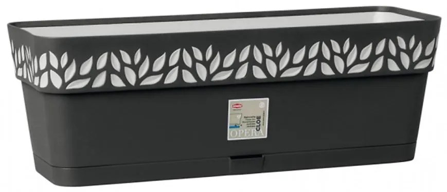 Truhlík samozavlažovací Cloe plastový antracit 50x18x17cm