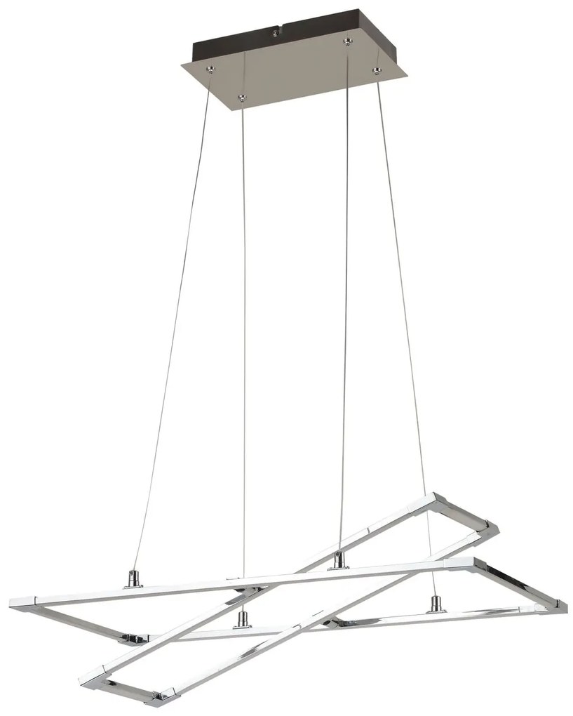 CLX Dizajnové závesné LED osvetlenie nad jedálenský stôl KOS, 45W, denná biela, šedé
