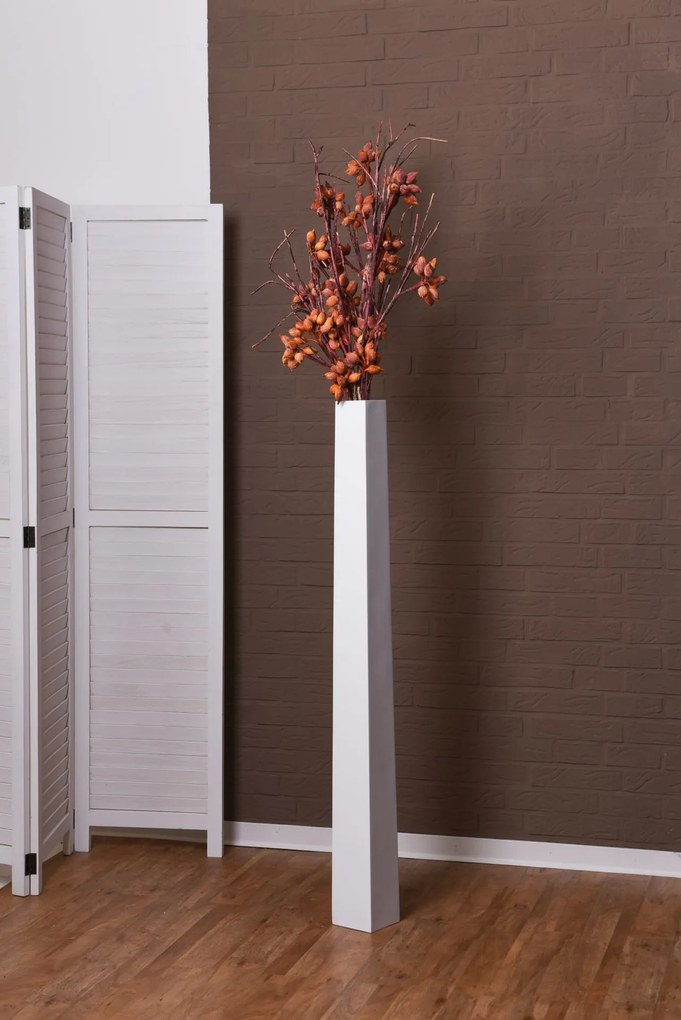 Váza OBELISK, sklolaminát, výška 120 cm, biela