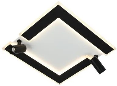 LED Stmievateľné stropné svietidlo LED/80W/230V 3000-6500K čierna +diaľkové ovládanie