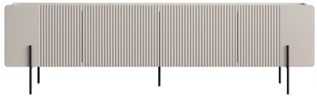 TV stolík Malmi 200 cm - kašmírová / crema bianca / čierna
