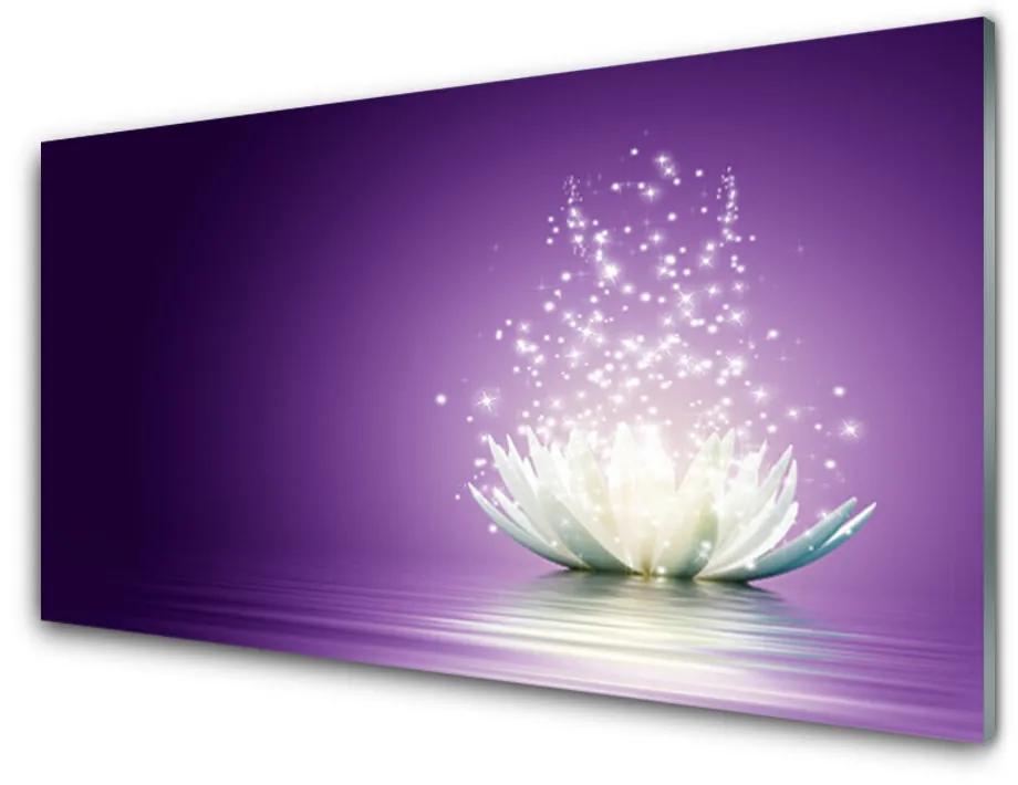 Obraz na skle Kvet lotosu 140x70 cm