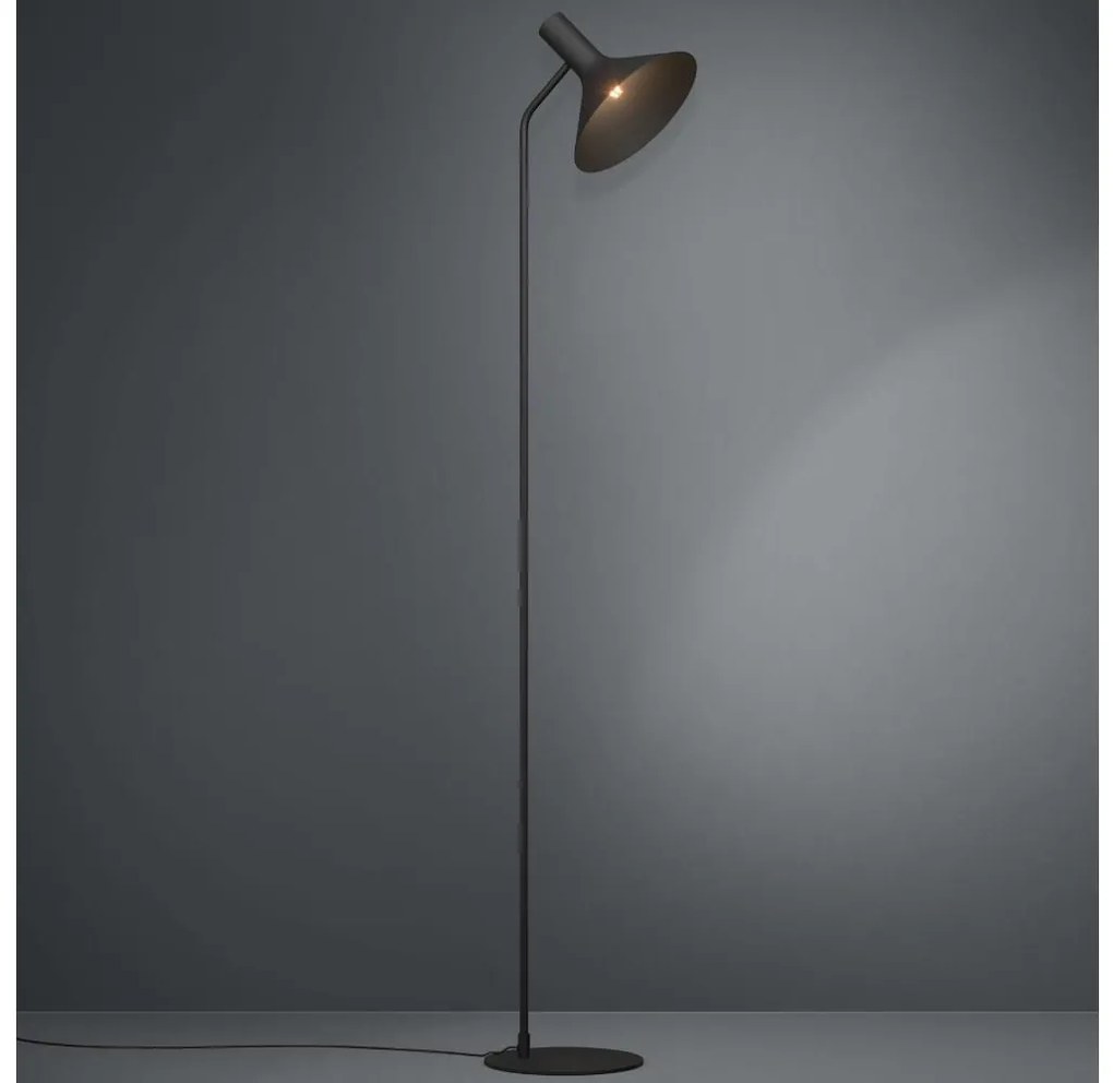 Eglo 390222 - Stojacia lampa MORESCANA 1xE27/28W/230V čierna
