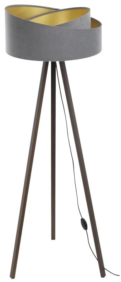 Stojacia lampa GALAXY 1xE27/60W/230V šedá/hnedá