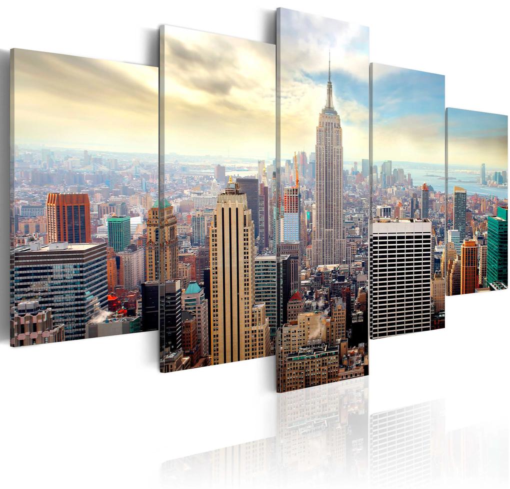 Artgeist Obraz - Morning in New York City Veľkosť: 225x112.5, Verzia: Premium Print