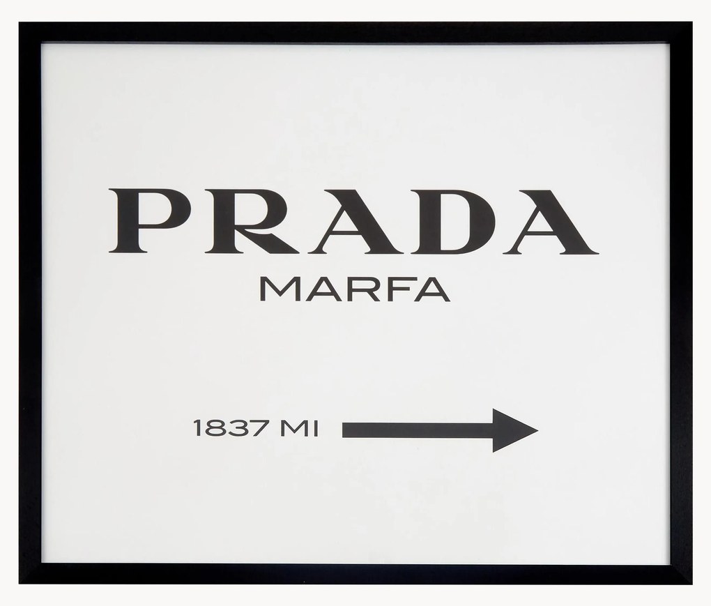 Nástenná dekorácia's rámom Prada Marfa