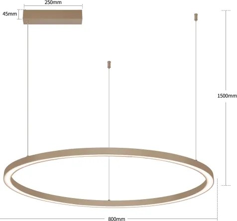 Brilagi - LED stmievateľný luster na lanku PORTOFINO LED/60W/230V priemer 80 cm béžový + diaľkové ovládanie