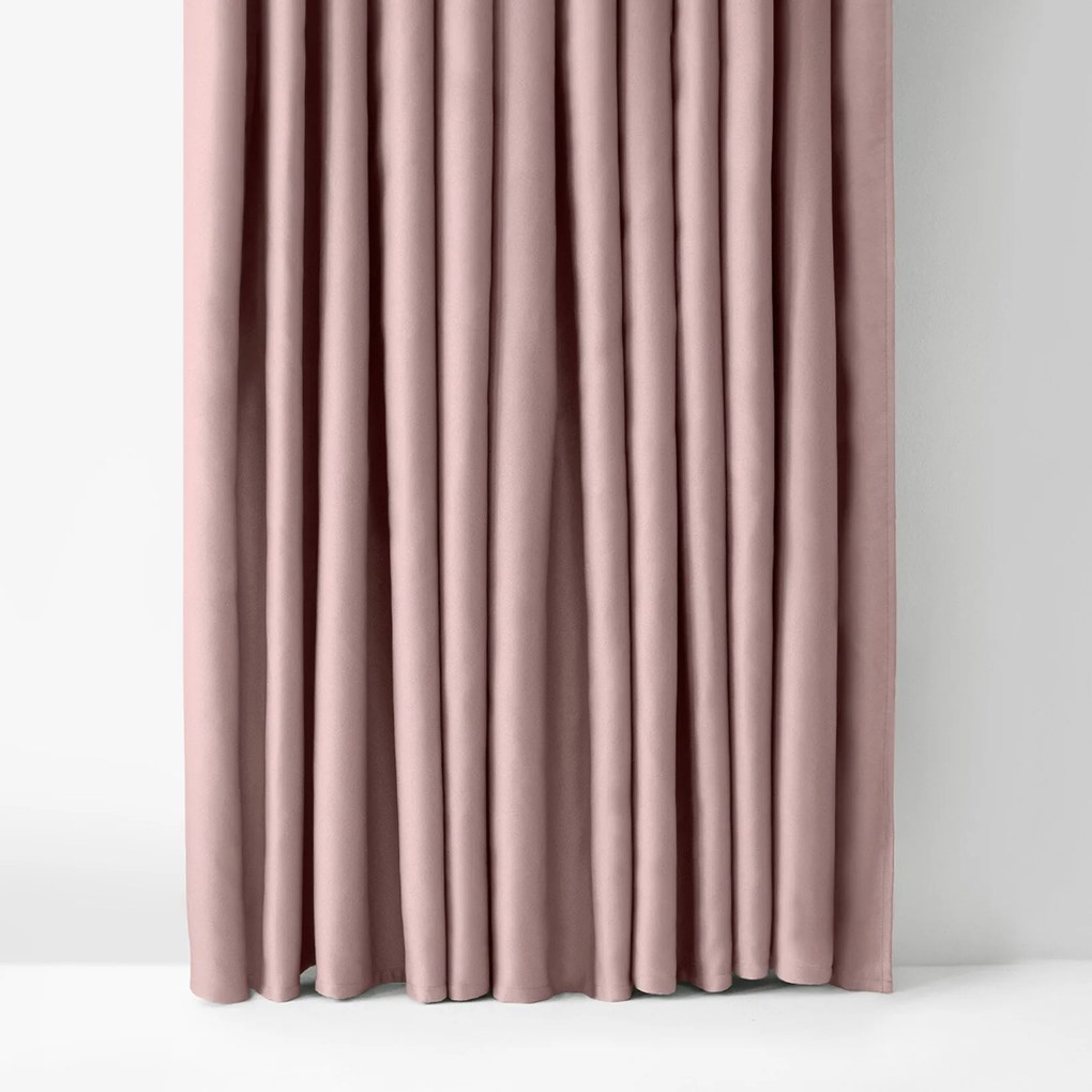 Goldea zatemňovací záves blackout so saténovým leskom - púdrovo ružový 270x220 cm