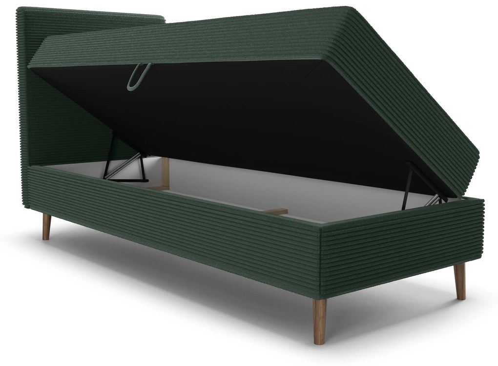 Jednolôžková posteľ 80 cm Napoli Bonell (zelená) (s roštom, bez úl. priestoru). Vlastná spoľahlivá doprava až k Vám domov. 1082399