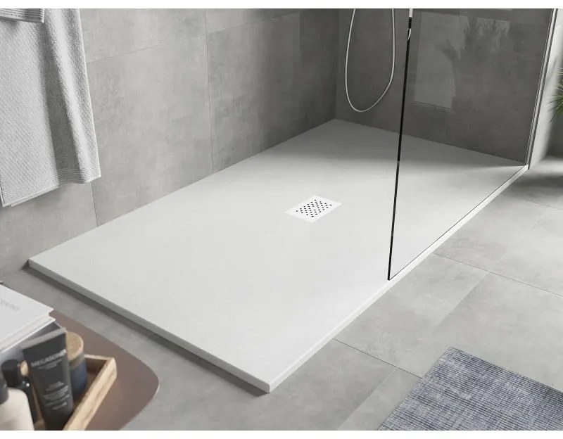 Mexen Hugo, obdĺžniková sprchová vanička SMC 180 x 100 cm, biela, biela krytka, 42101018-W
