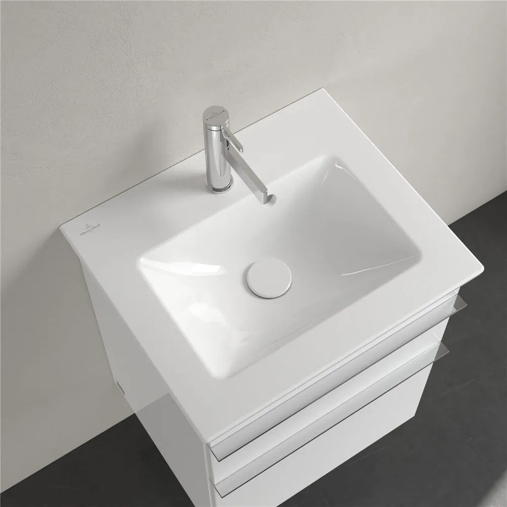 VILLEROY &amp; BOCH Venticello závesné umývadielko s otvorom, s prepadom, 500 x 420 mm, biela alpská, s povrchom CeramicPlus, 412450R1