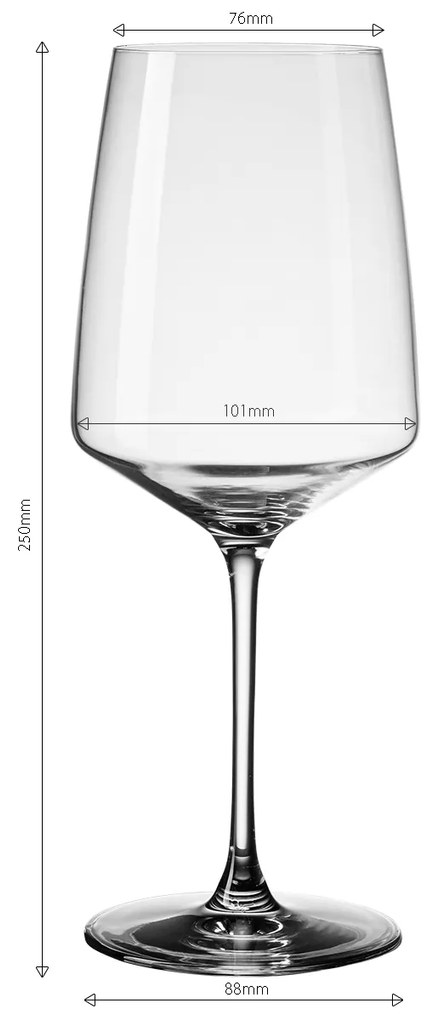 Poháre na víno 810 ml set 4 ks - 21st Glas Lunasol META Glass - 322163