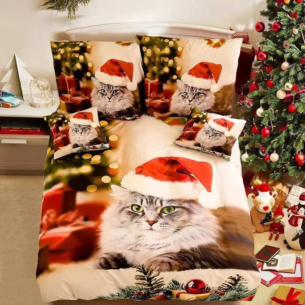 Obliečky Vianoce 2025 F Bavlna 3-dielna súprava