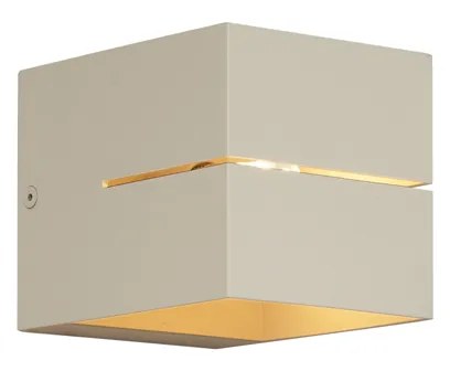 Moderná nástenná lampa béžová G9 štvorcová - Transfer