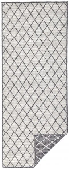 Hanse Home, Kusový koberec Twin-Wendeteppiche 103118 grau creme – na von aj na doma, 80x150, šedá, chodba / predsieň
