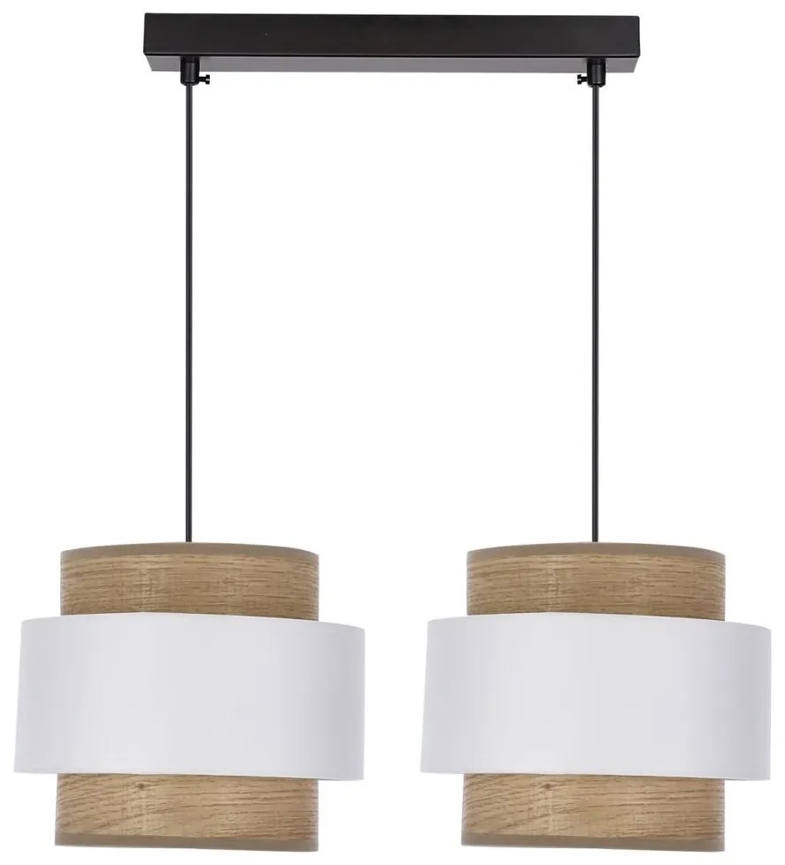 Luster na lanku FORNI 2xE27/40W/230V hnedá/biela