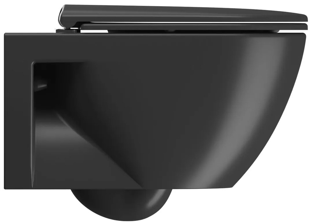 GSI GSI, PURA ECO závesná WC misa, Swirlflush, 36x55cm, čierna dual-mat, 880726