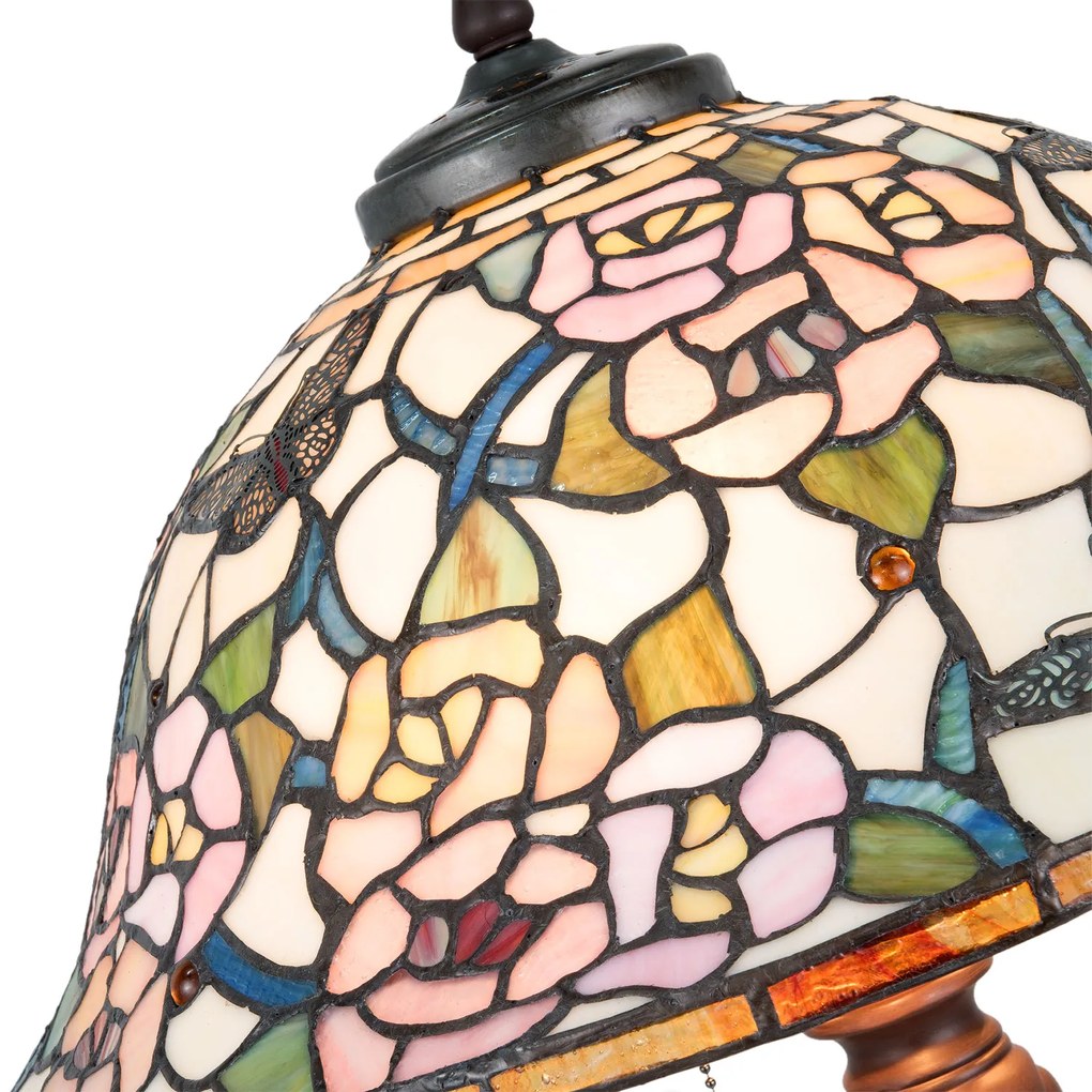 Vitrážová stolná tiffany lampa Ø46*65