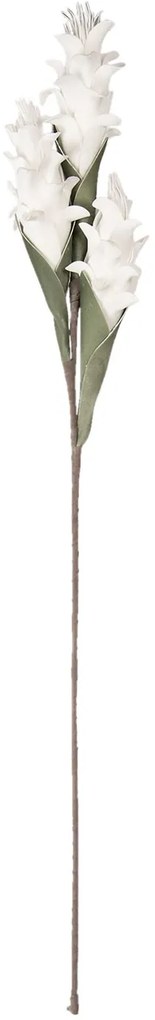 Biela umelá kvetina s listami Rosaire - 106 cm