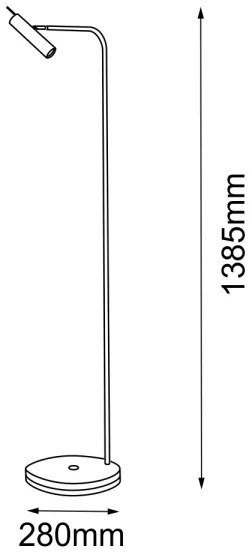 Amplex 8908 - Stojacia lampa AMOS 1xGU10/15W/230V