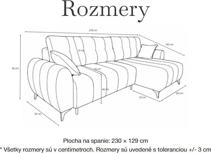 Dizajnová rohová sedačka ALVIN