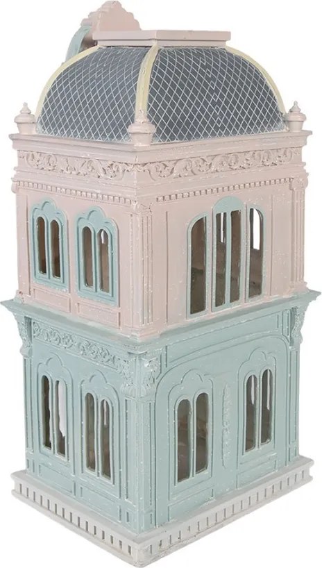 Decorative Figurine House 19x15x38 Cm Blue Plastic - 19*15*38 cm