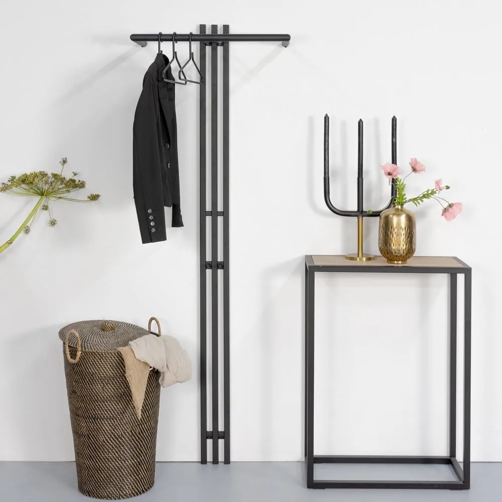 Čierny kovový nástenný vešiak 65 cm Senza – Spinder Design