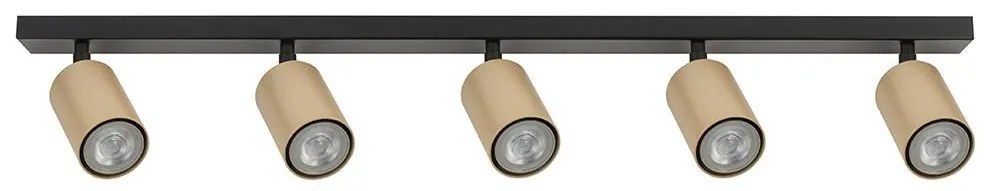 Bodové svietidlo ZOOM 5xGU10/25W/230V čierna/zlatá